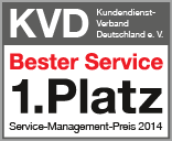 seca ist ausgezeichnet mit dem Service-Management-Preis 2014 des KVD – Europas größtem Serviceverband.